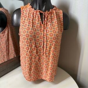 Bobeau crochet yoke sleeveless top